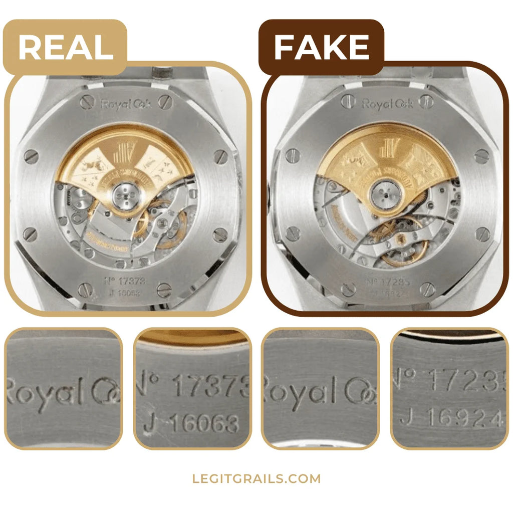 vs real fake audemars piguet royal oak serial number lookup