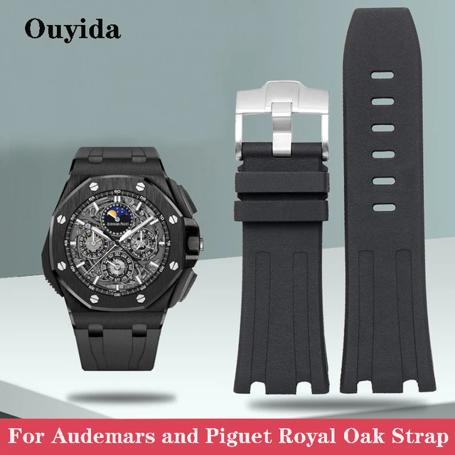 Genuine Audemars Piguet Royal Oak Offshore Black Rubber Strap for Seamless Replacement