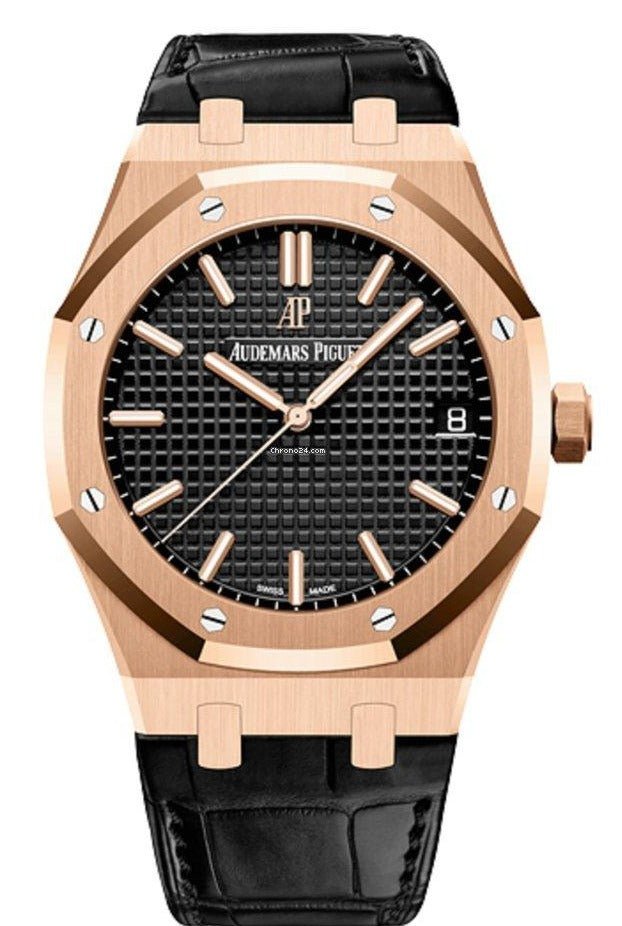 audemars piguet black strap watch