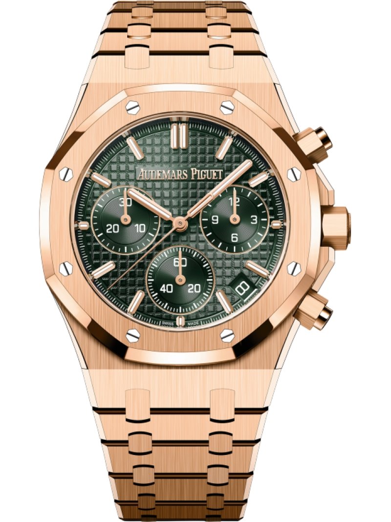 audemars piguet royal oak rose gold green dial