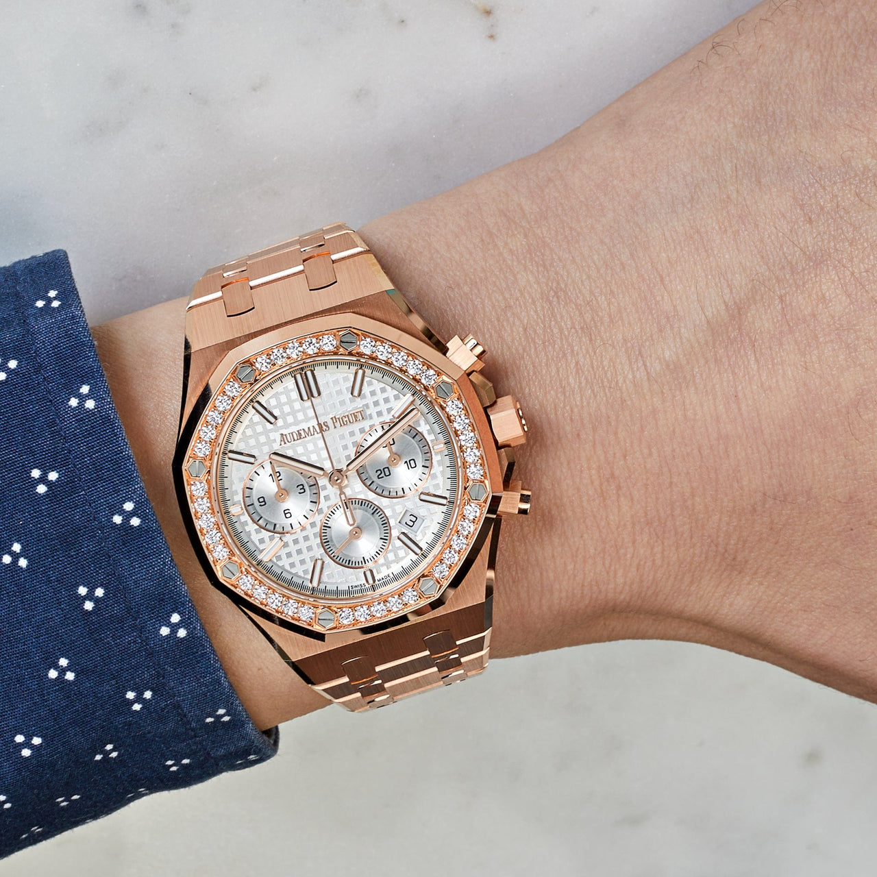 audemars piguet royal oak rose gold and silver