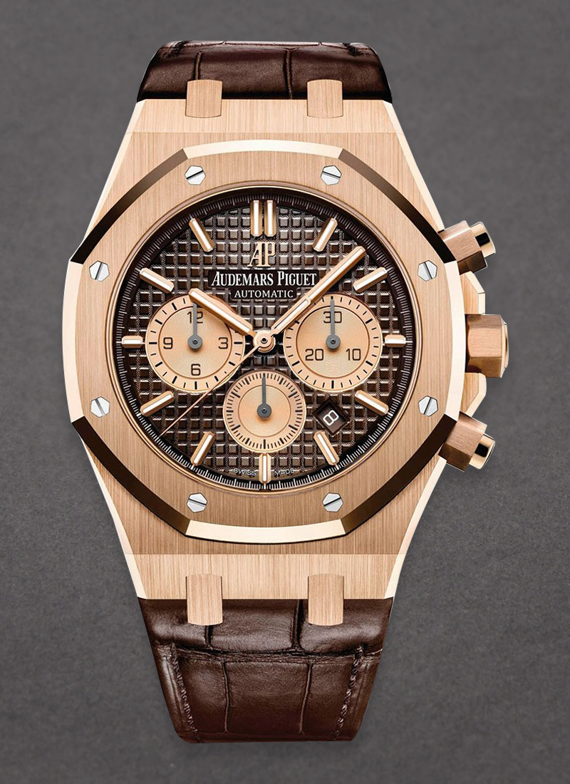 Audemars Piguet Royal Oak Chronograph Rose Gold Leather Strap: Buy Now