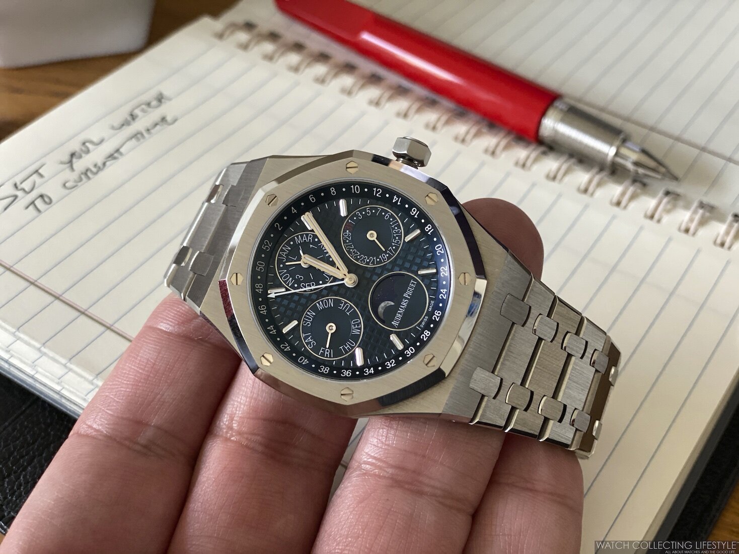 how to change date on audemars piguet royal oak