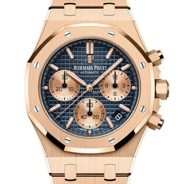 Discover the Elegance of Audemars Piguet Royal Oak Rose Gold with Blue Dial